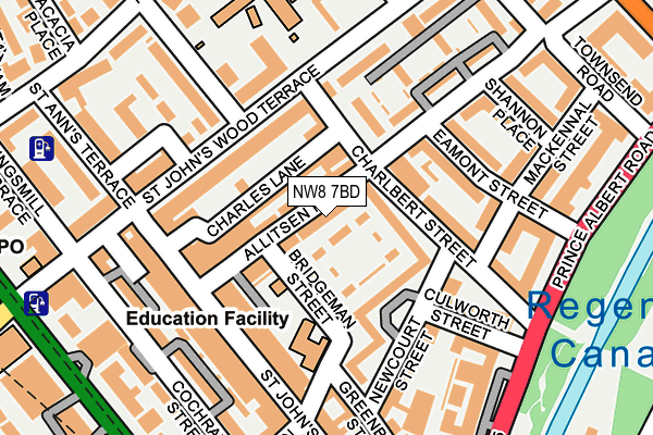 NW8 7BD map - OS OpenMap – Local (Ordnance Survey)