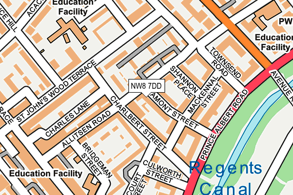 NW8 7DD map - OS OpenMap – Local (Ordnance Survey)