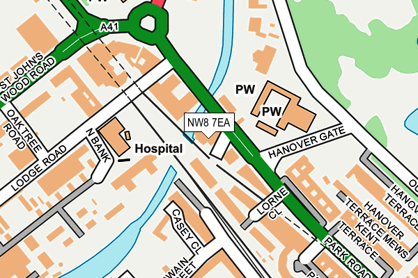 NW8 7EA map - OS OpenMap – Local (Ordnance Survey)