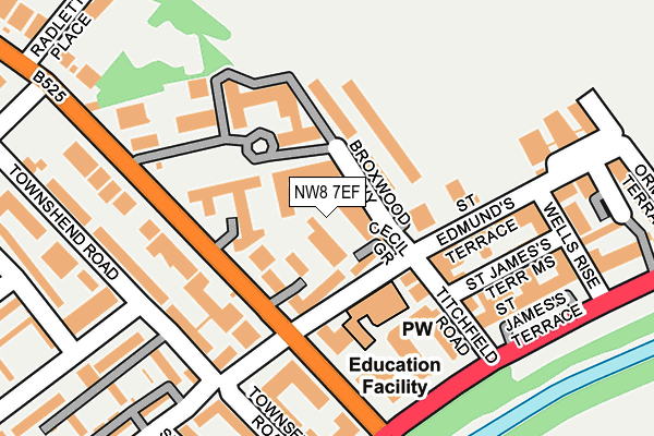 NW8 7EF map - OS OpenMap – Local (Ordnance Survey)