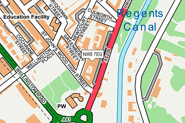 NW8 7EG map - OS OpenMap – Local (Ordnance Survey)