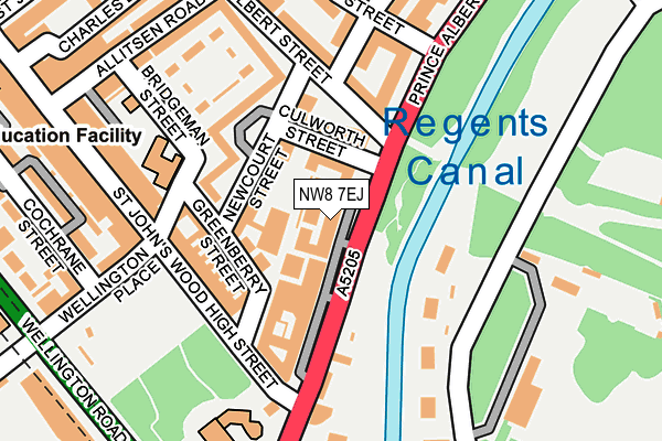 NW8 7EJ map - OS OpenMap – Local (Ordnance Survey)