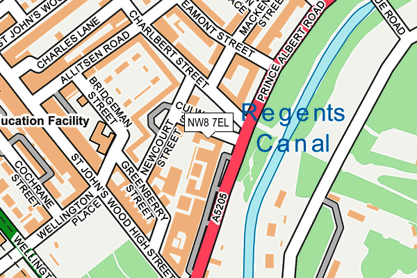 NW8 7EL map - OS OpenMap – Local (Ordnance Survey)