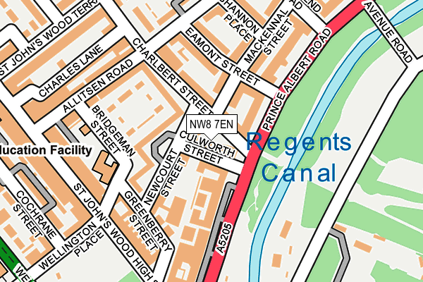 NW8 7EN map - OS OpenMap – Local (Ordnance Survey)