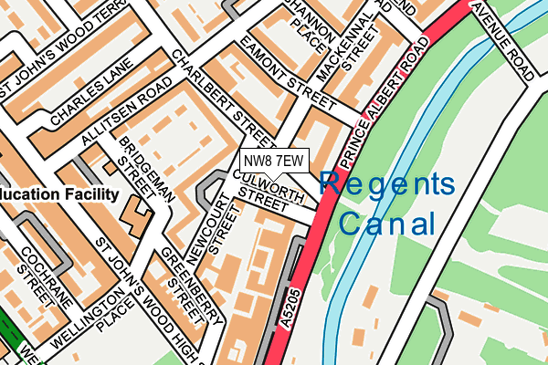 NW8 7EW map - OS OpenMap – Local (Ordnance Survey)