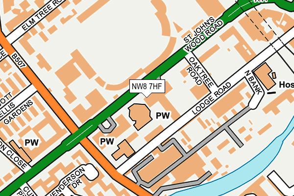 NW8 7HF map - OS OpenMap – Local (Ordnance Survey)
