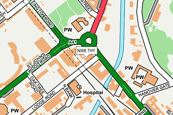 NW8 7HY map - OS OpenMap – Local (Ordnance Survey)