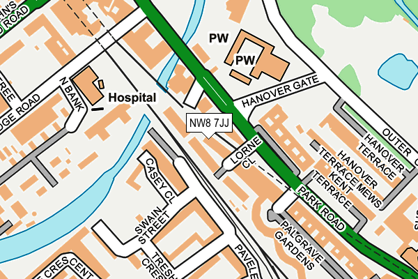 NW8 7JJ map - OS OpenMap – Local (Ordnance Survey)