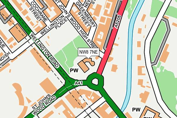 NW8 7NE map - OS OpenMap – Local (Ordnance Survey)