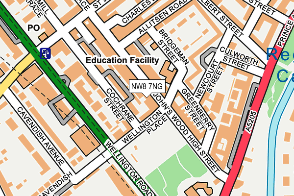 NW8 7NG map - OS OpenMap – Local (Ordnance Survey)