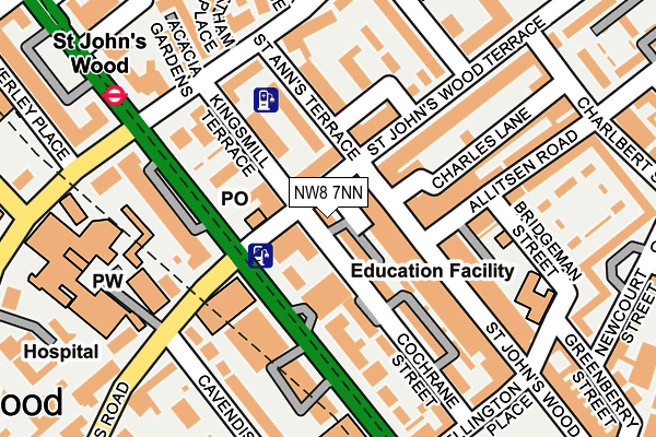 NW8 7NN map - OS OpenMap – Local (Ordnance Survey)