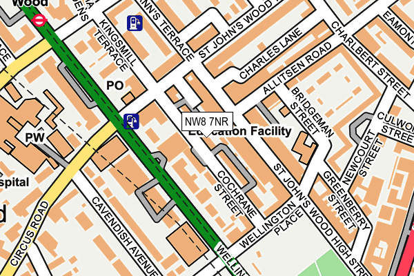 NW8 7NR map - OS OpenMap – Local (Ordnance Survey)
