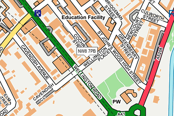NW8 7PB map - OS OpenMap – Local (Ordnance Survey)