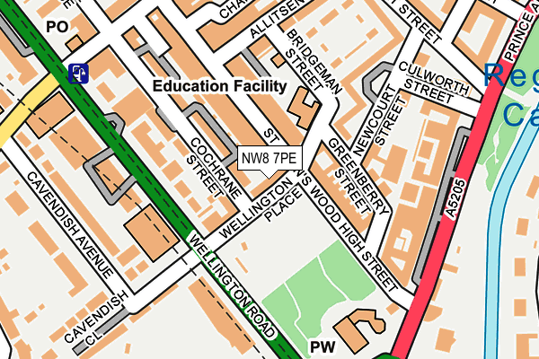 NW8 7PE map - OS OpenMap – Local (Ordnance Survey)