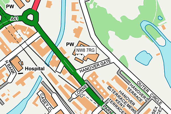 NW8 7RG map - OS OpenMap – Local (Ordnance Survey)