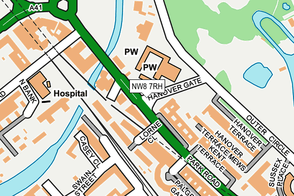 NW8 7RH map - OS OpenMap – Local (Ordnance Survey)