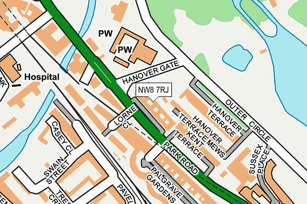 NW8 7RJ map - OS OpenMap – Local (Ordnance Survey)