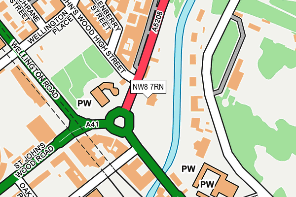 NW8 7RN map - OS OpenMap – Local (Ordnance Survey)