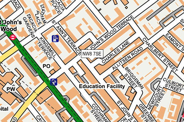 NW8 7SE map - OS OpenMap – Local (Ordnance Survey)