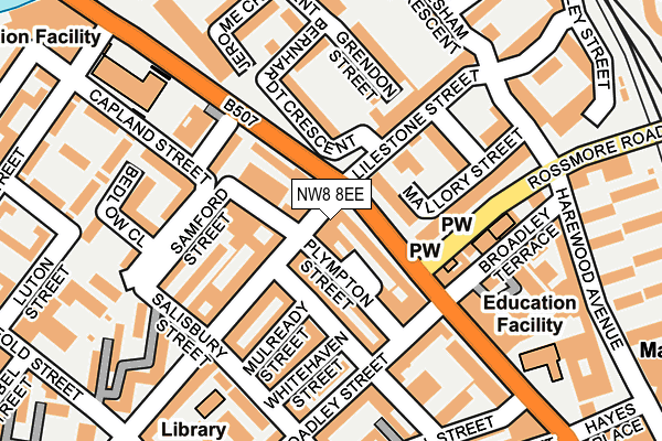 NW8 8EE map - OS OpenMap – Local (Ordnance Survey)