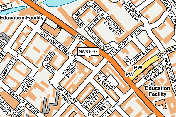 NW8 8EG map - OS OpenMap – Local (Ordnance Survey)
