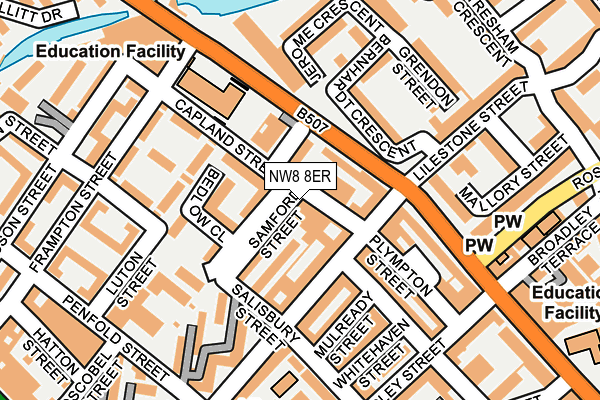 NW8 8ER map - OS OpenMap – Local (Ordnance Survey)
