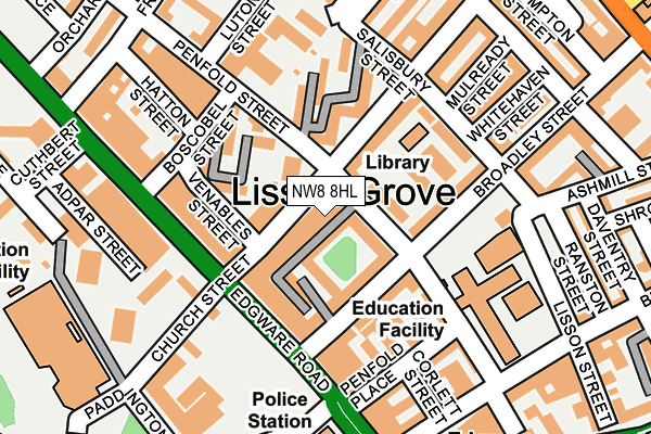 NW8 8HL map - OS OpenMap – Local (Ordnance Survey)