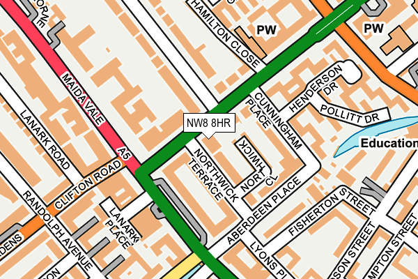 NW8 8HR map - OS OpenMap – Local (Ordnance Survey)