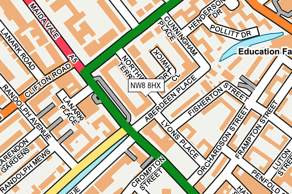 NW8 8HX map - OS OpenMap – Local (Ordnance Survey)