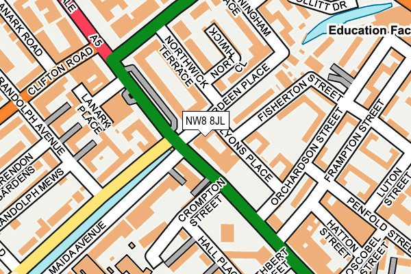 NW8 8JL map - OS OpenMap – Local (Ordnance Survey)