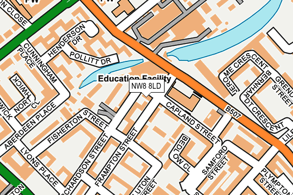 NW8 8LD map - OS OpenMap – Local (Ordnance Survey)