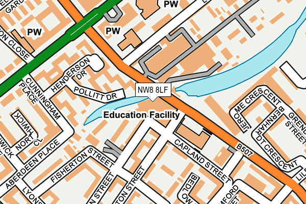 NW8 8LF map - OS OpenMap – Local (Ordnance Survey)
