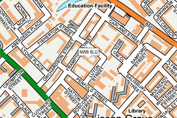 NW8 8LU map - OS OpenMap – Local (Ordnance Survey)
