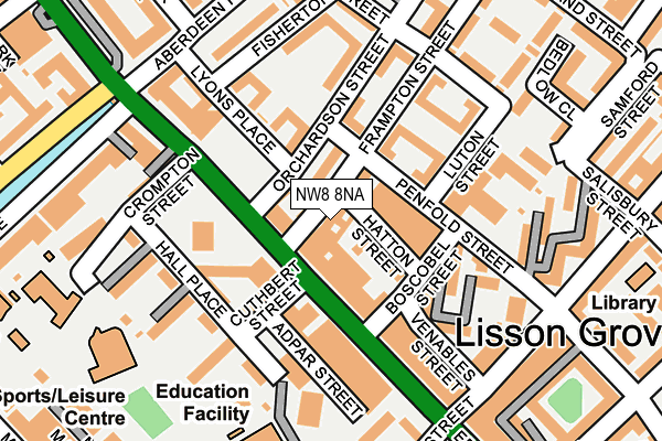 NW8 8NA map - OS OpenMap – Local (Ordnance Survey)