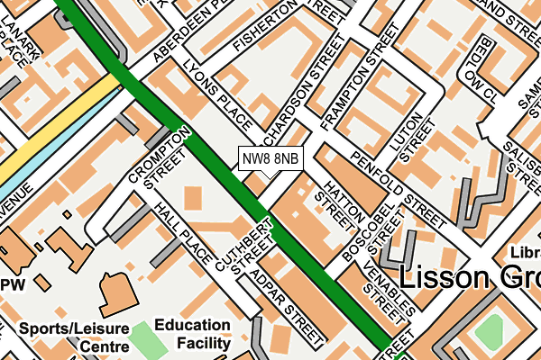 NW8 8NB map - OS OpenMap – Local (Ordnance Survey)