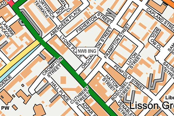 NW8 8NG map - OS OpenMap – Local (Ordnance Survey)