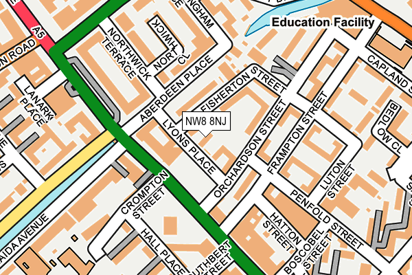 NW8 8NJ map - OS OpenMap – Local (Ordnance Survey)