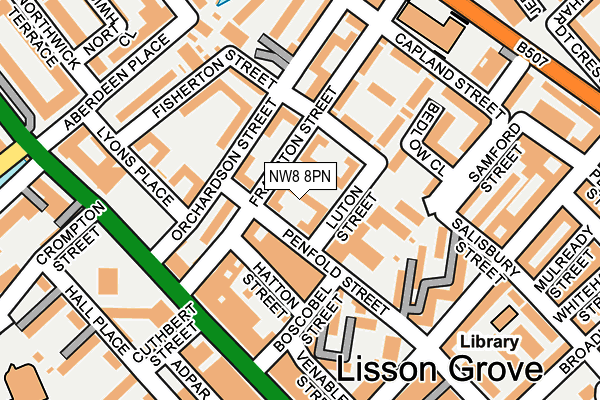 NW8 8PN map - OS OpenMap – Local (Ordnance Survey)