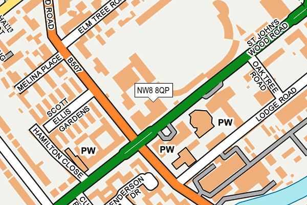 NW8 8QP map - OS OpenMap – Local (Ordnance Survey)