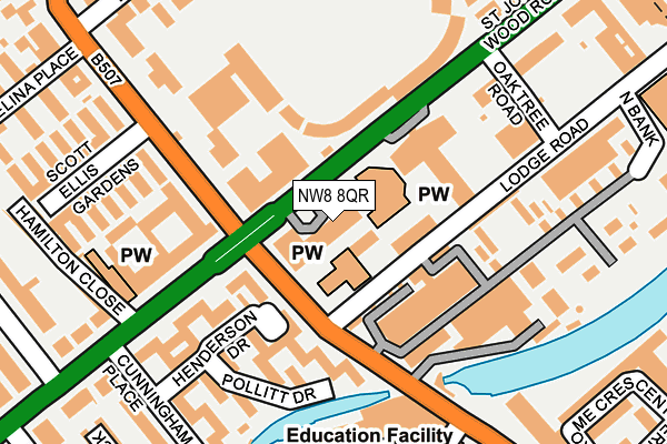 NW8 8QR map - OS OpenMap – Local (Ordnance Survey)