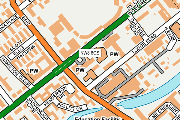 NW8 8QS map - OS OpenMap – Local (Ordnance Survey)