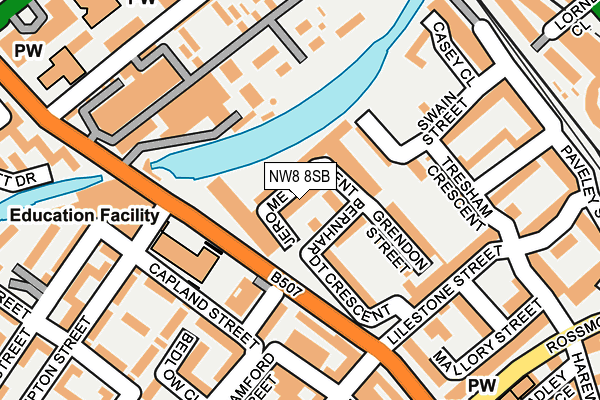 NW8 8SB map - OS OpenMap – Local (Ordnance Survey)