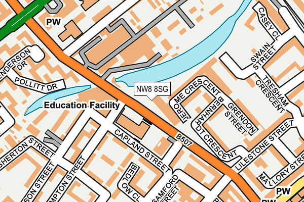 NW8 8SG map - OS OpenMap – Local (Ordnance Survey)