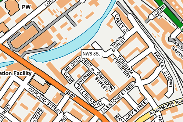 NW8 8SJ map - OS OpenMap – Local (Ordnance Survey)