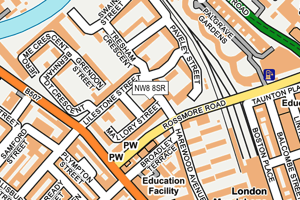 NW8 8SR map - OS OpenMap – Local (Ordnance Survey)