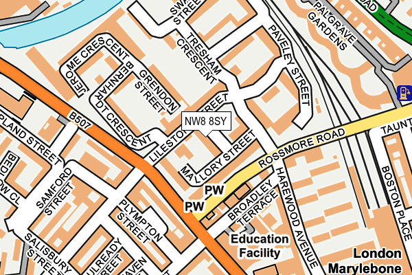 NW8 8SY map - OS OpenMap – Local (Ordnance Survey)