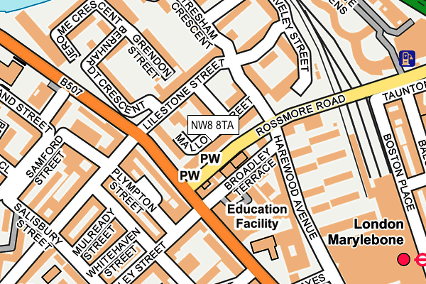 NW8 8TA map - OS OpenMap – Local (Ordnance Survey)