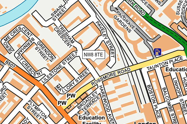 NW8 8TE map - OS OpenMap – Local (Ordnance Survey)