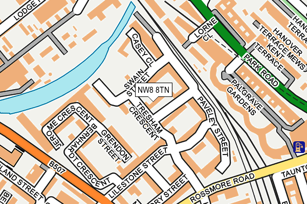NW8 8TN map - OS OpenMap – Local (Ordnance Survey)
