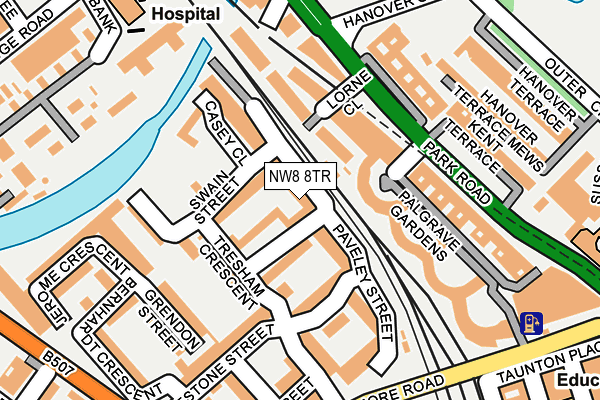 NW8 8TR map - OS OpenMap – Local (Ordnance Survey)